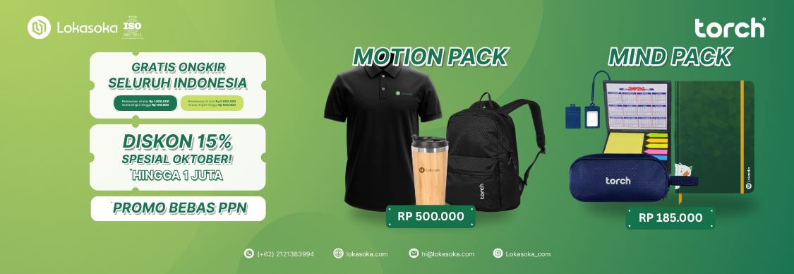 Gratis ongkir hingga 500K & gratis desain hanya di Lokasoka