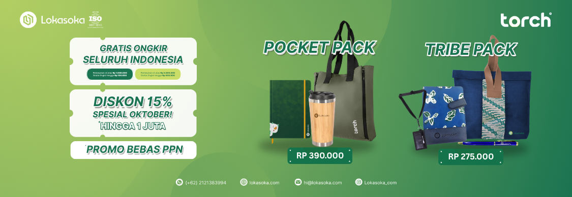 Gratis ongkir hingga 500K & gratis desain hanya di Lokasoka