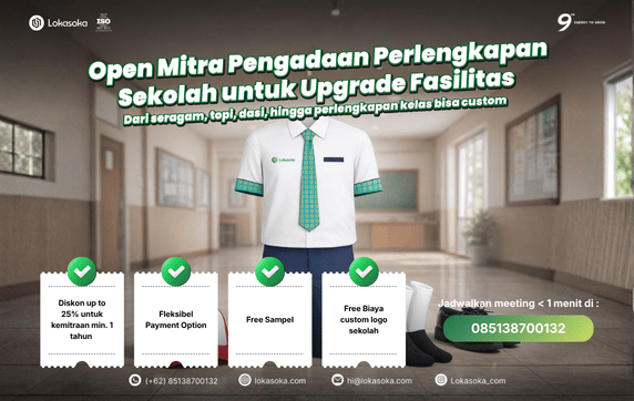Promo Pengadaan Perlengkapan Sekolah mulai dari seragam, topi, dasi, atk dsb