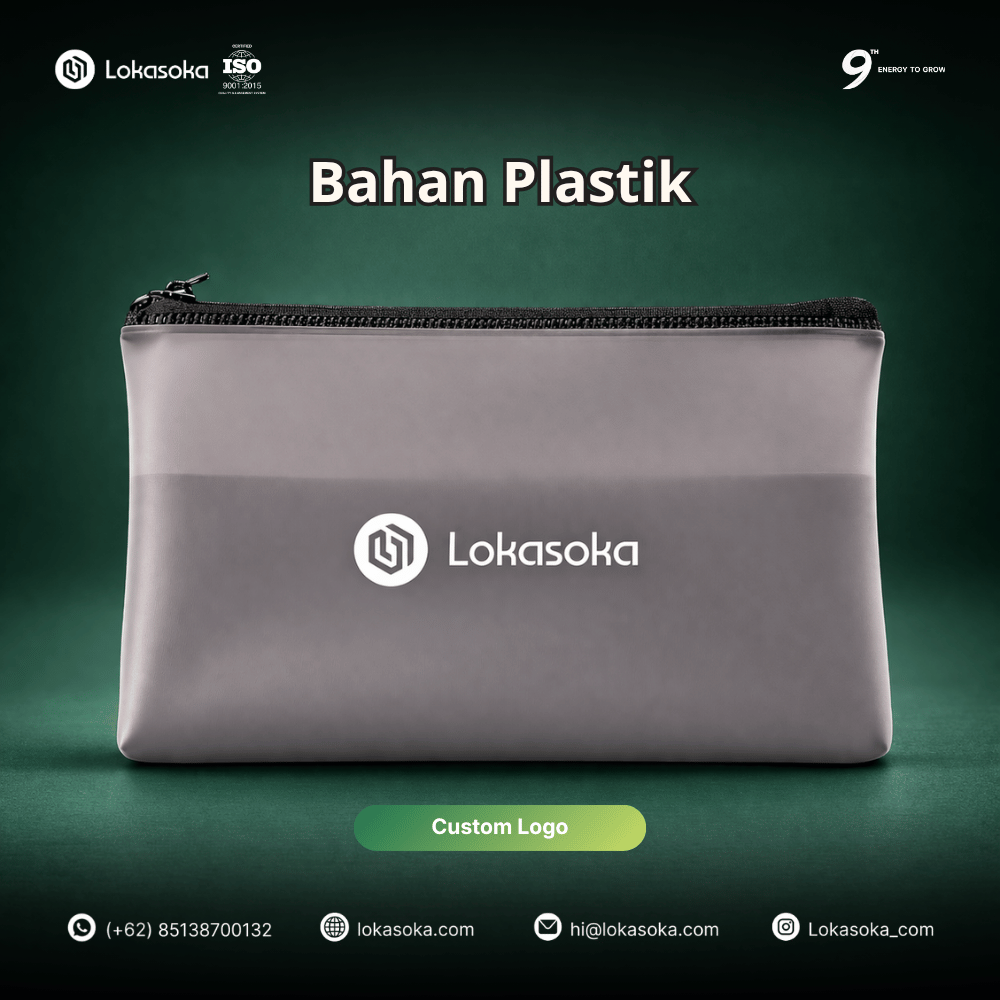 Paket alat tulis kantor (ATK) dan kotak pensil custom untuk souvenir event sekolah atau universitas, souvenir yang bermanfaat dengan desain kreatif dan rapi dari Lokasoka