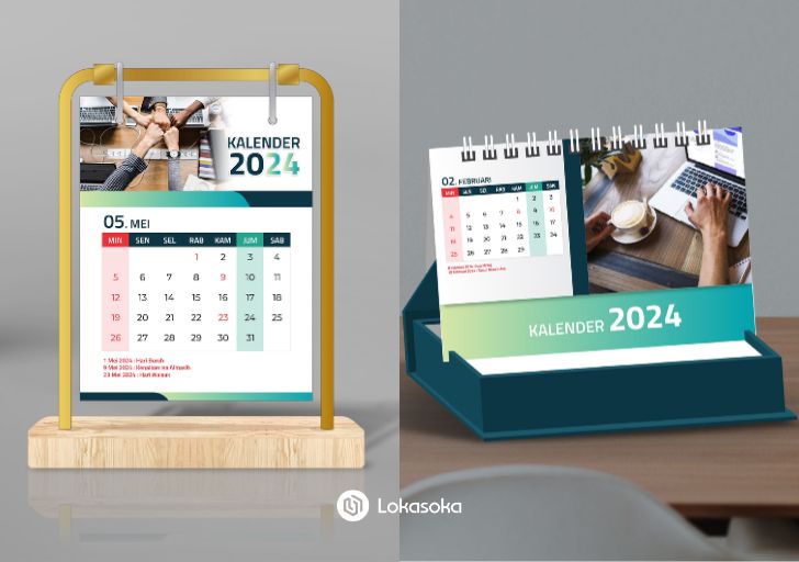 Berbagai desain kalender unik dari Lokasoka, bisa kalender meja maupun kalender dinding