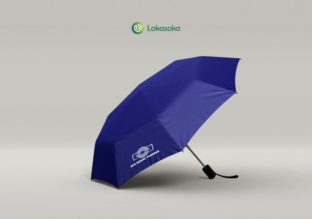 Bagikan merchandise payung dari Lokasoka untuk karyawan Anda sebagai bentuk penghargaan