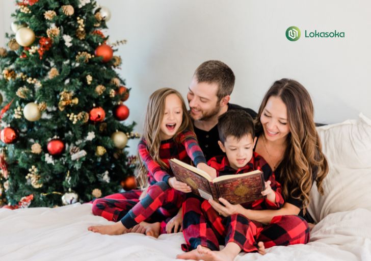 Belilah buku cerita Natal di Lokasoka untuk memberi kehangatan bagi acara keluarga Anda