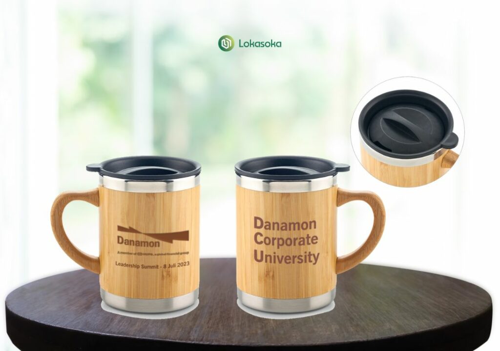 Mug bambu dari Lokasoka bisa menjadi hadiah unik dan berkesan