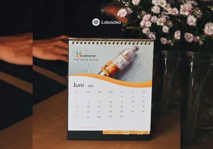 Desain kalender Lokasoka yang banyak disukai ada minimalis dan bersifat promosi