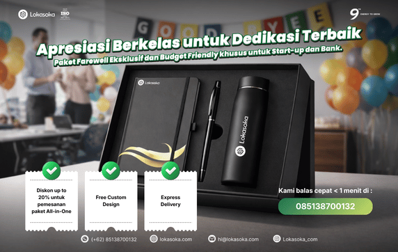 Hampers custom estetik dalam kotak kado eksklusif untuk relasi kerja, solusi praktis pengiriman gift box personal dengan layanan branding perusahaan dari Lokasoka