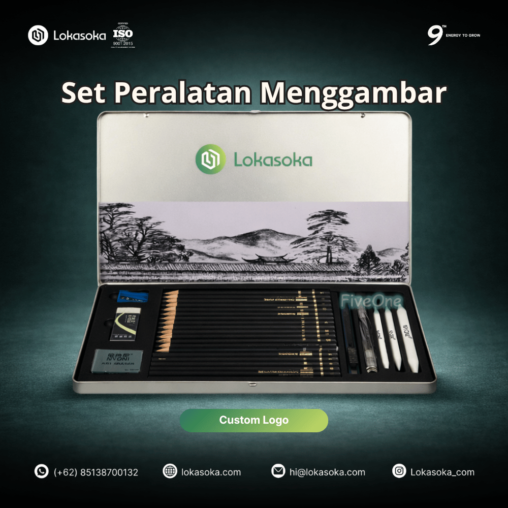 Paket goodie bag untuk event isi set peralatan menggambar dan melukis