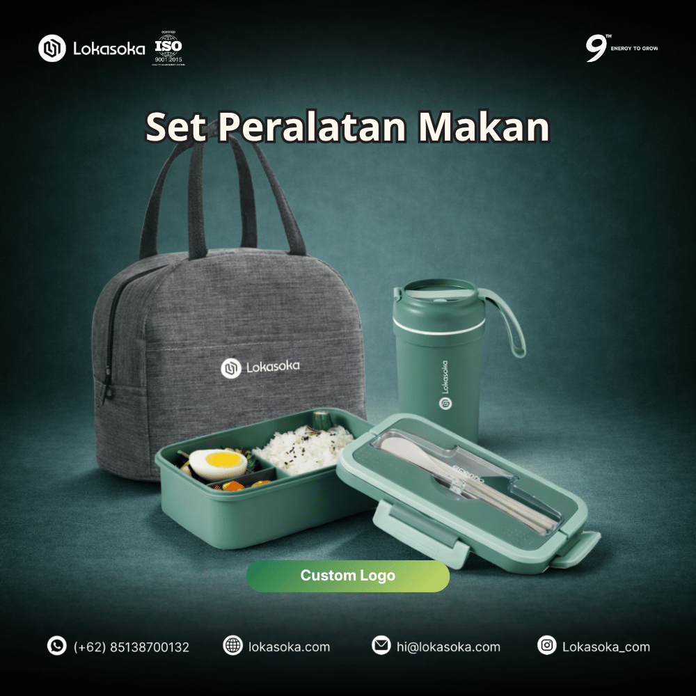 Paket goodie bag untuk event isi set peralatan makan dan minum
