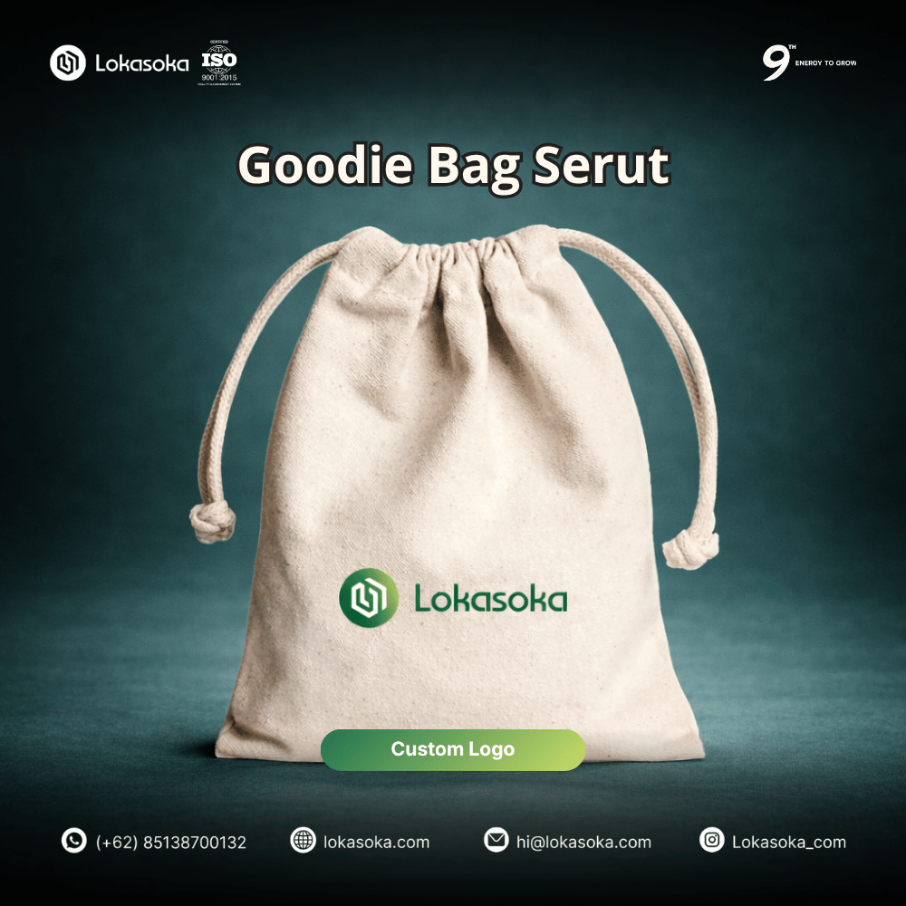 Cari vendor goodie bag serut custom untuk event ? Hanya di Lokasoka