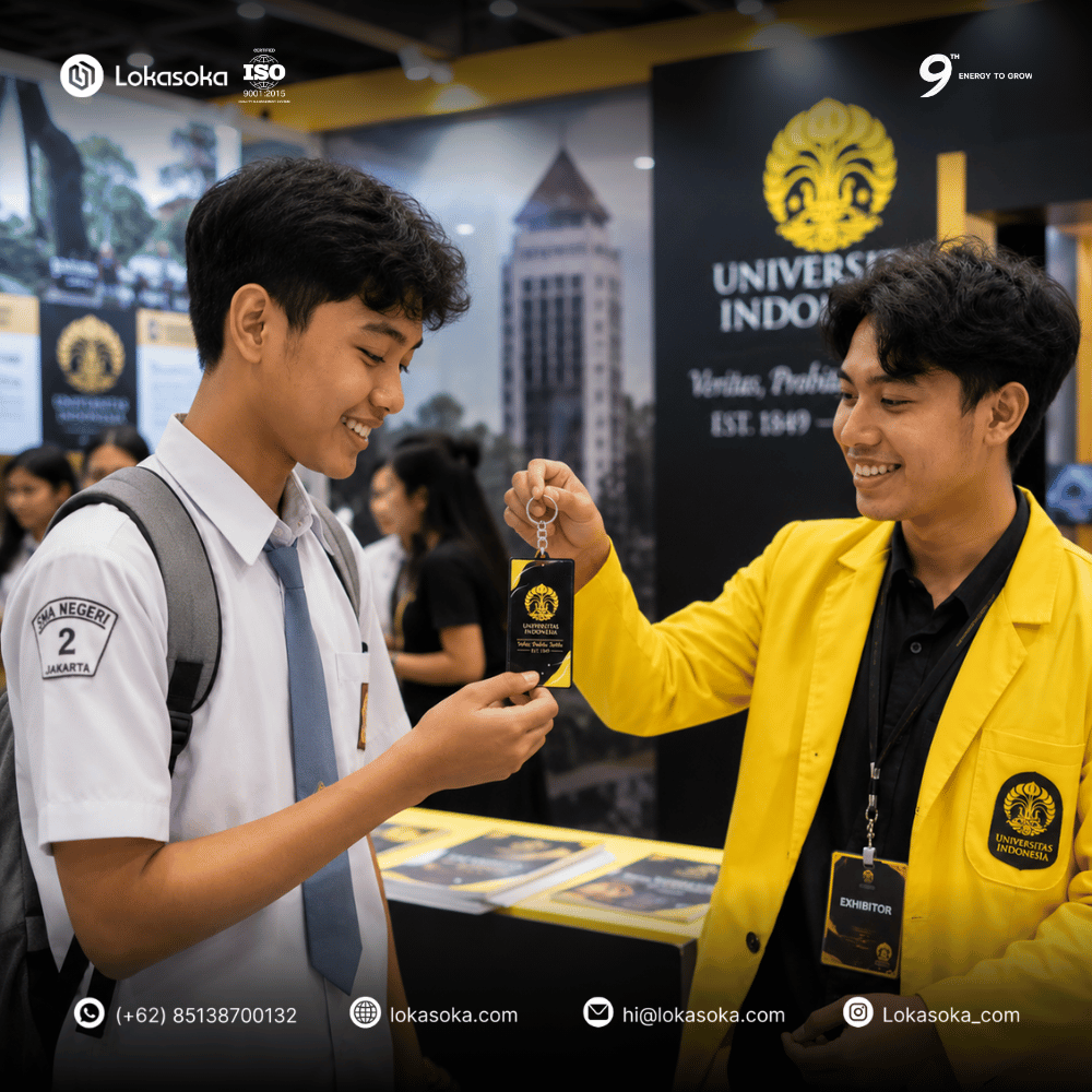 Custom gantungan kunci dan merchandise promosi di Lokasoka
