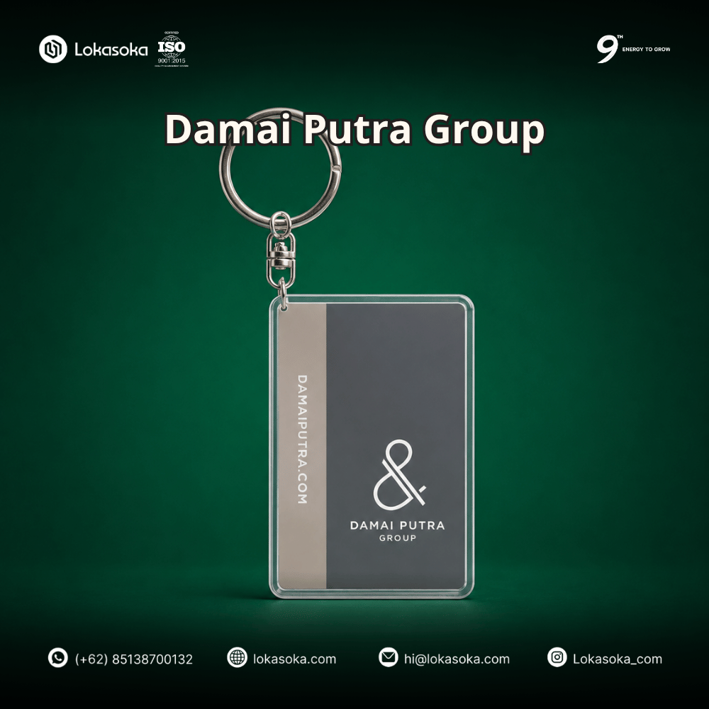 Custom gantungan kunci dan merchandise promosi oleh Damai Putra Group di Lokasoka
