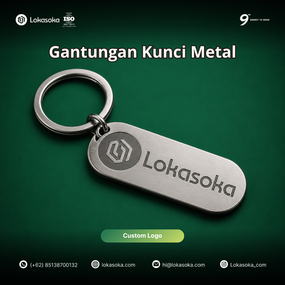 Custom gantungan kunci metal dan merchandise promosi di Lokasoka