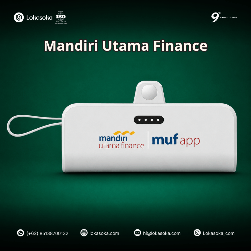 Custom souvenir elektronik untuk corporate gift oleh Mandiri Utama Finance di Lokasoka
