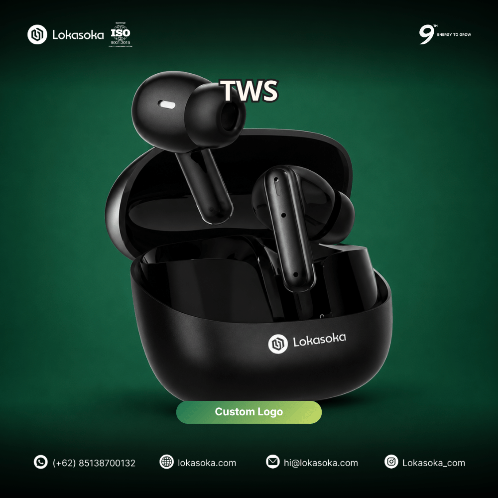 Custom souvenir tws untuk corporate gift ke pegawai dan klien di Lokasoka