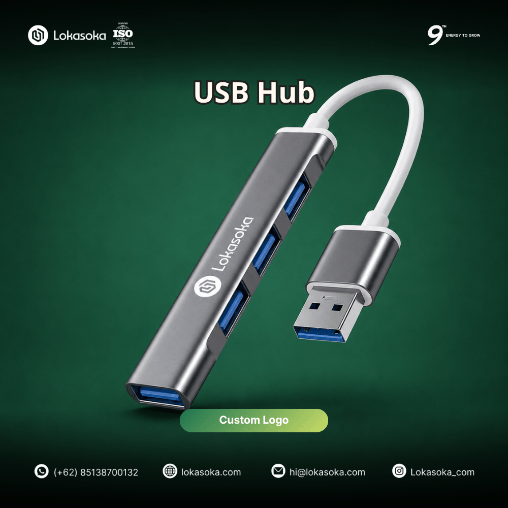 Custom souvenir usb hub untuk corporate gift ke pegawai dan klien di Lokasoka