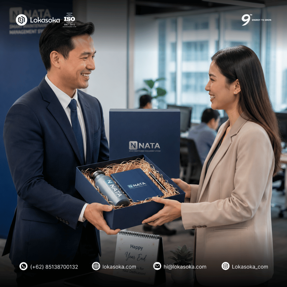 Custom notebook untuk souvenir perusahaan di Lokasoka