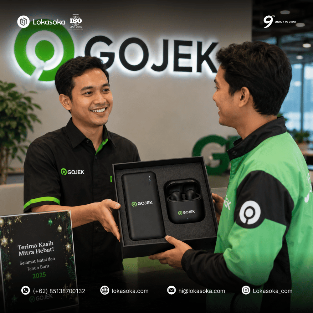 Custom souvenir elektronik untuk mitra perusahaan di Lokasoka