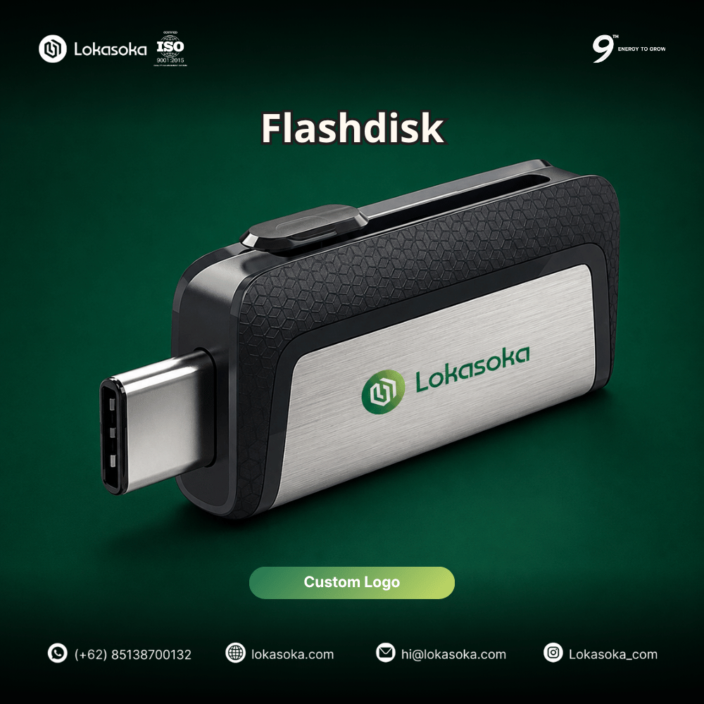 Custom souvenir flashdisk untuk mitra perusahaan di Lokasoka