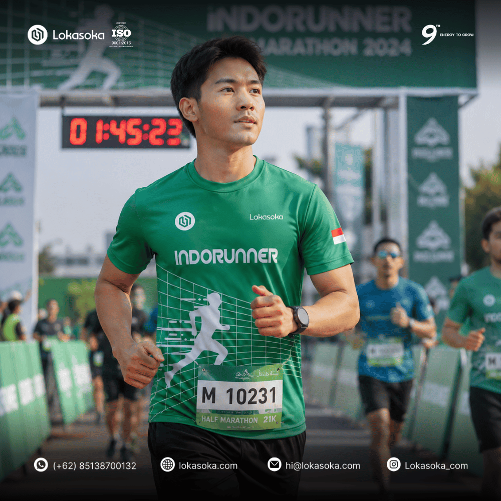 Custom jersey race atau lari untuk event marathon di Lokasoka