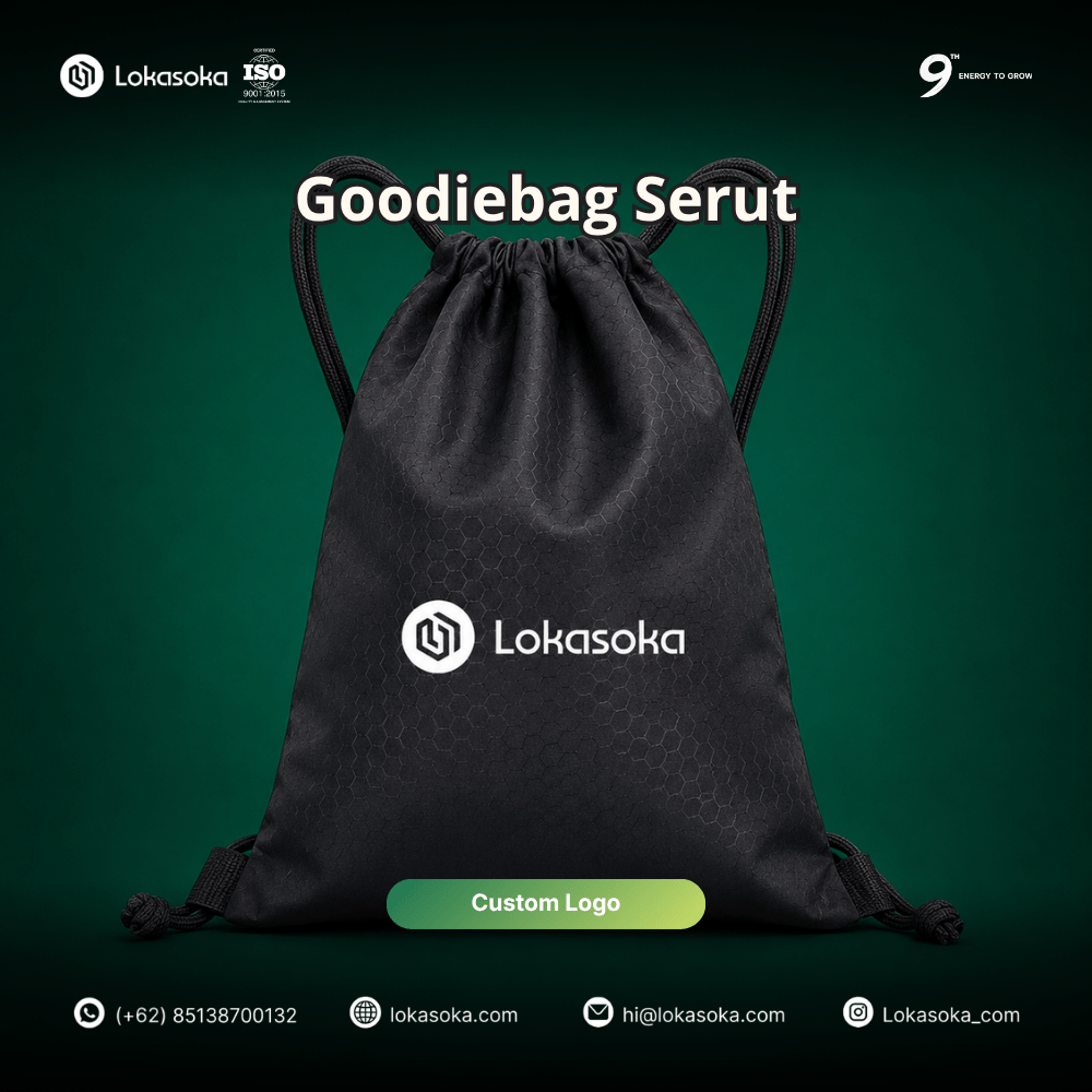Custom Goodie Bag Serut untuk merchandise race pack event marathon di Lokasoka