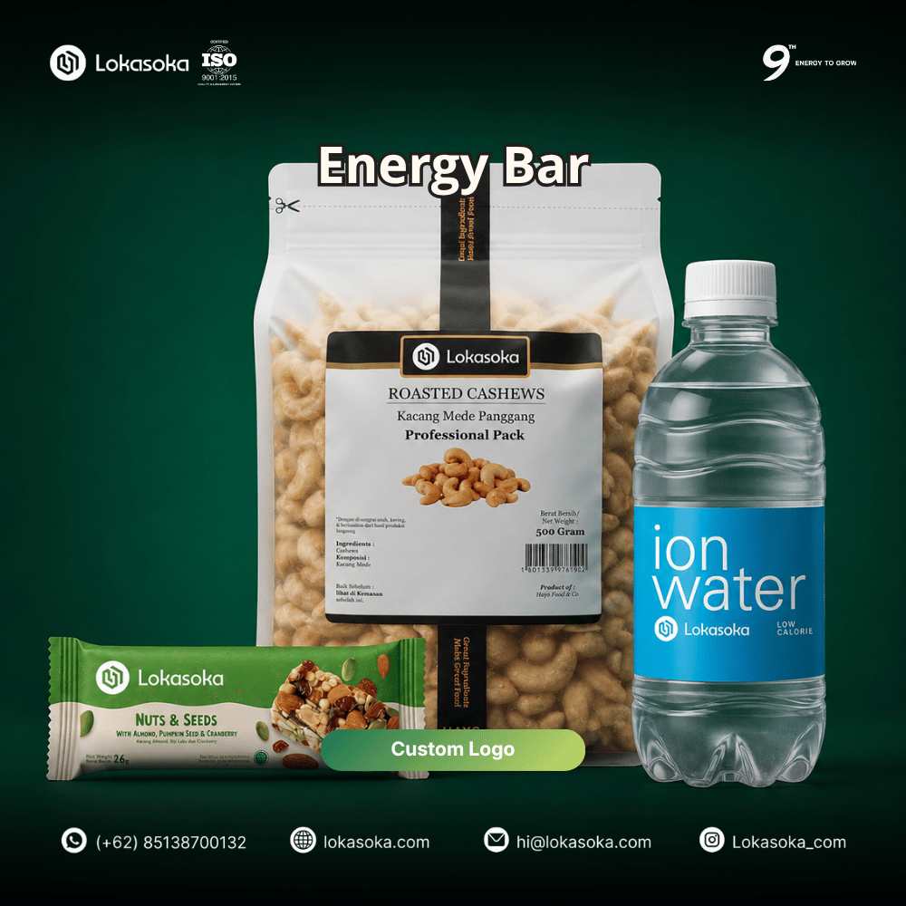 Custom snacks untuk merchandise race pack event marathon di Lokasoka