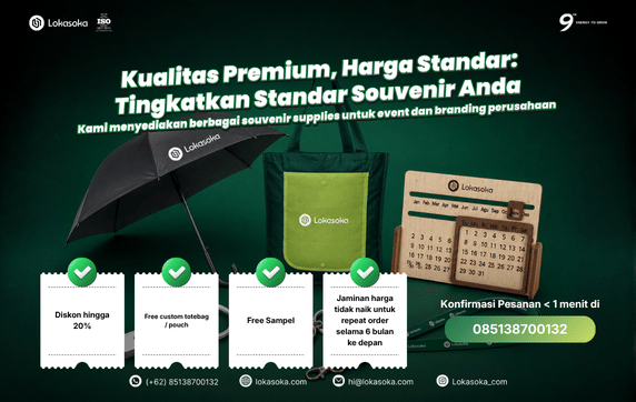 Custom totebag untuk merchandise brand di Lokasoka
