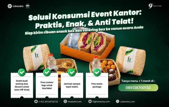 Lokasoka menerima pesanan snackbox untuk seminar, rapat, dan workshop area Jabodetabek