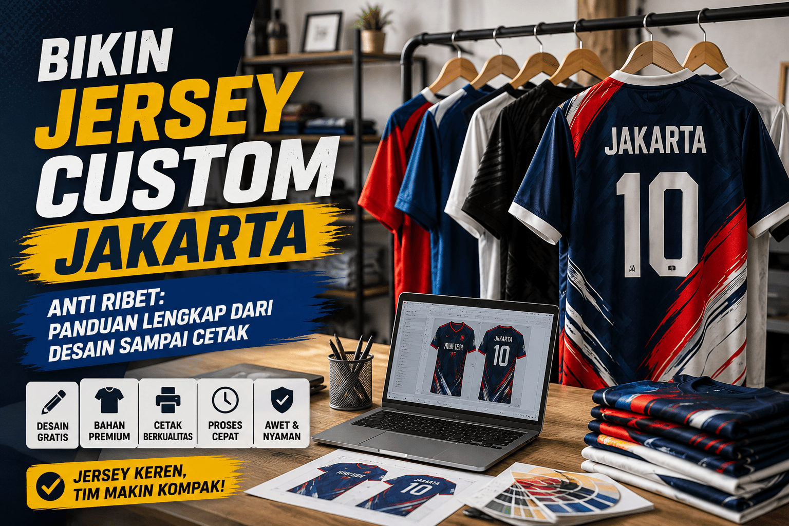Bikin Jersey Custom Jakarta Anti Ribet: Panduan Lengkap dari Desain sampai Cetak
