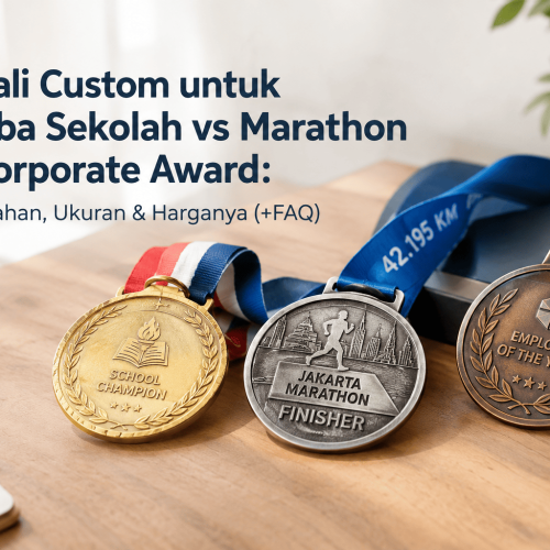 Medali Custom untuk Lomba Sekolah vs Marathon vs Corporate Award: Beda Bahan, Ukuran & Harganya (+FAQ)
